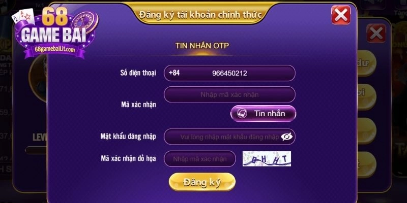 Hướng dẫn đăng ký 68 Game Bài chi tiết 2025